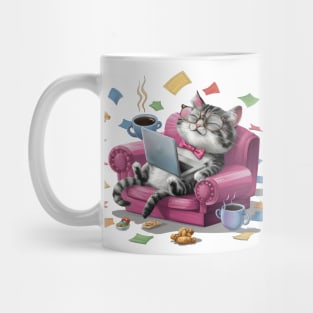 Whimsical Cat Procrastination Mug